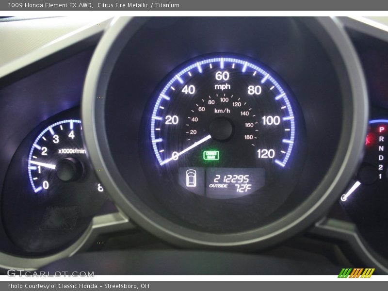 Citrus Fire Metallic / Titanium 2009 Honda Element EX AWD