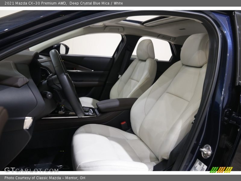 Deep Crystal Blue Mica / White 2021 Mazda CX-30 Premium AWD