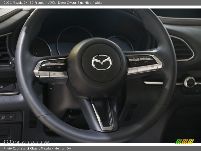 Deep Crystal Blue Mica / White 2021 Mazda CX-30 Premium AWD