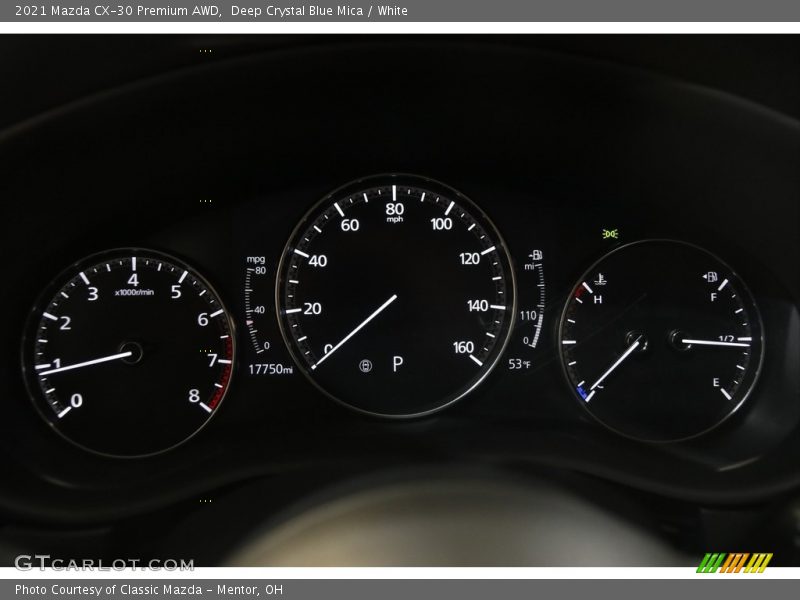 Deep Crystal Blue Mica / White 2021 Mazda CX-30 Premium AWD
