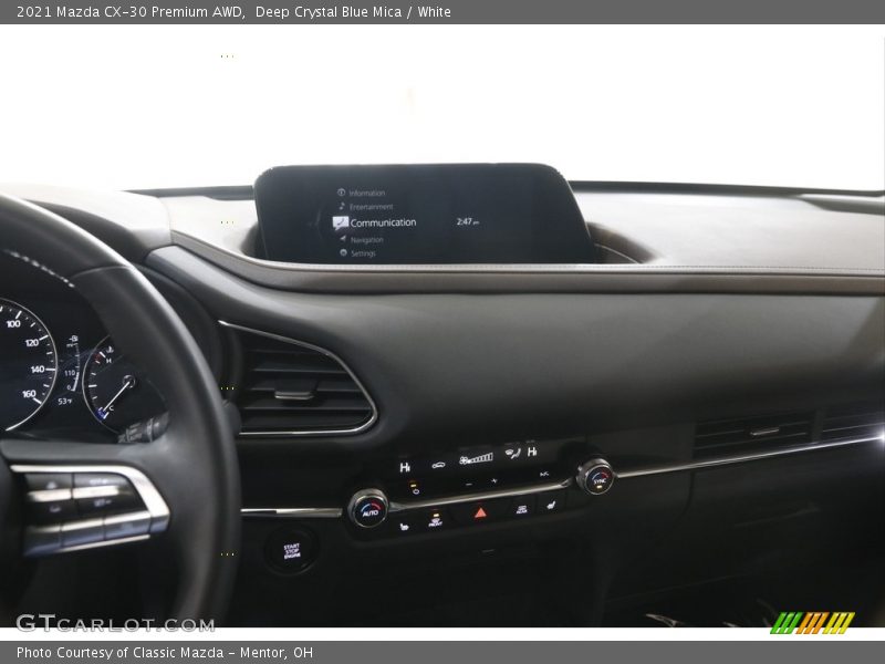 Deep Crystal Blue Mica / White 2021 Mazda CX-30 Premium AWD