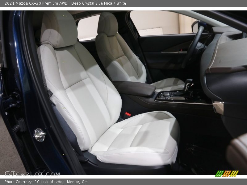 Deep Crystal Blue Mica / White 2021 Mazda CX-30 Premium AWD