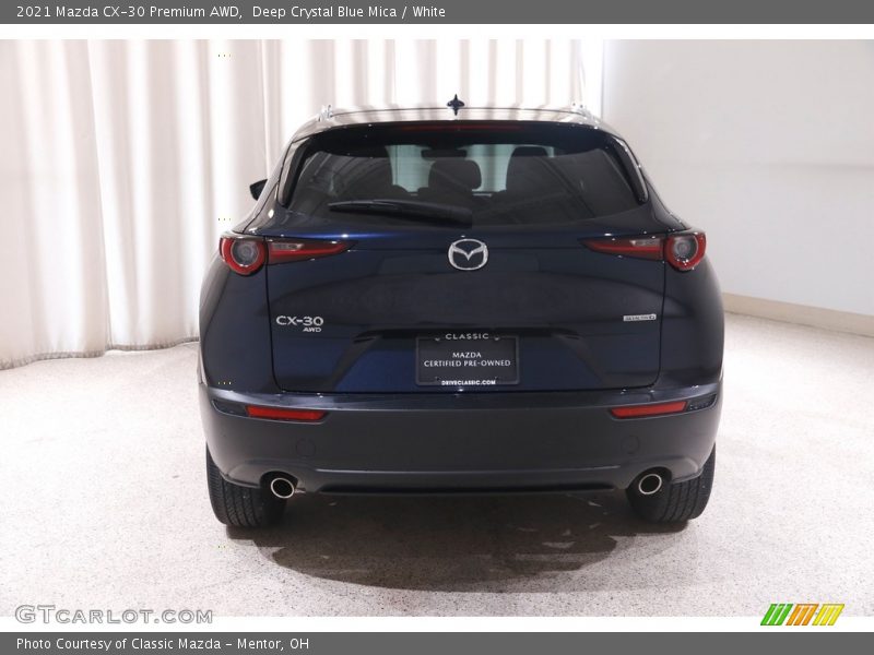 Deep Crystal Blue Mica / White 2021 Mazda CX-30 Premium AWD