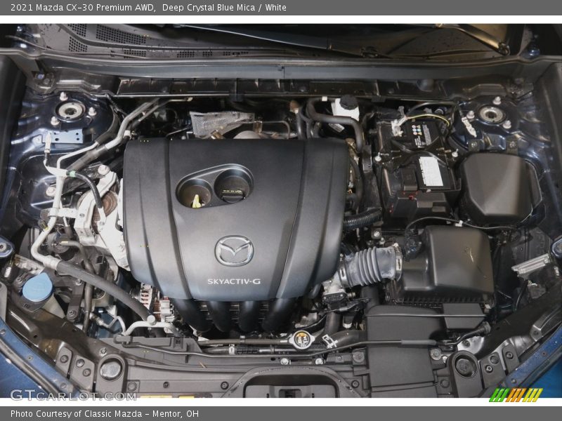 Deep Crystal Blue Mica / White 2021 Mazda CX-30 Premium AWD