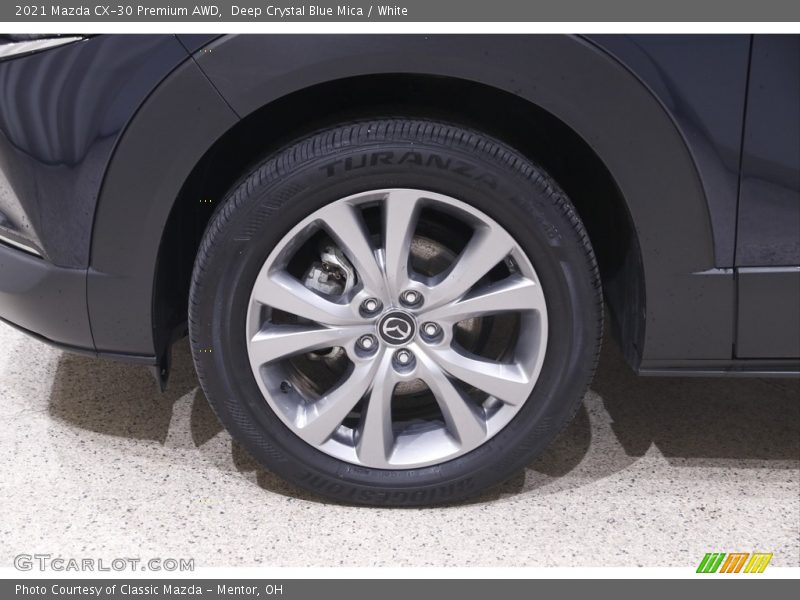 Deep Crystal Blue Mica / White 2021 Mazda CX-30 Premium AWD