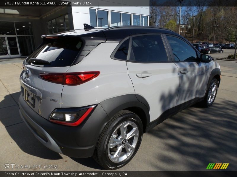 Cyber Silver / Black 2023 Hyundai Kona SEL AWD