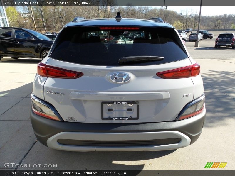 Cyber Silver / Black 2023 Hyundai Kona SEL AWD