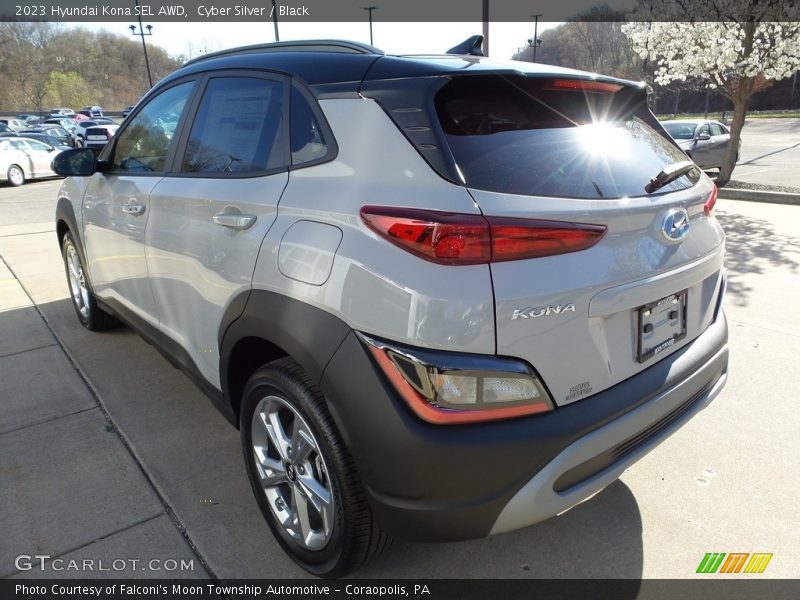 Cyber Silver / Black 2023 Hyundai Kona SEL AWD