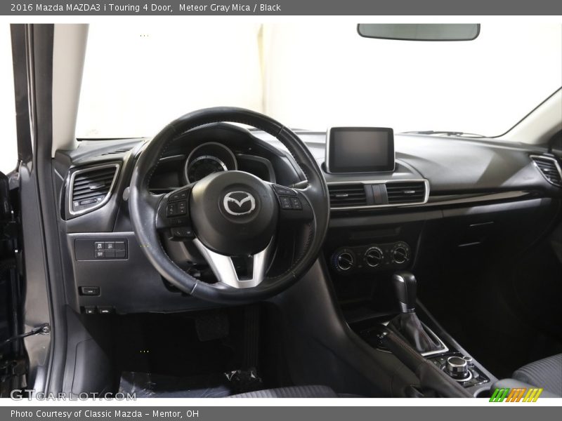 Meteor Gray Mica / Black 2016 Mazda MAZDA3 i Touring 4 Door