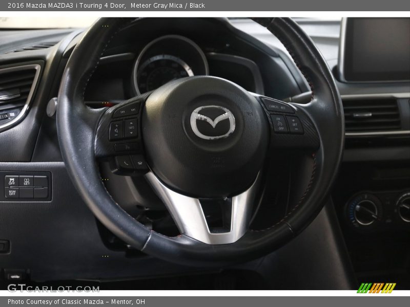 Meteor Gray Mica / Black 2016 Mazda MAZDA3 i Touring 4 Door