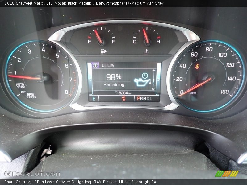 Mosaic Black Metallic / Dark Atmosphere/­Medium Ash Gray 2018 Chevrolet Malibu LT