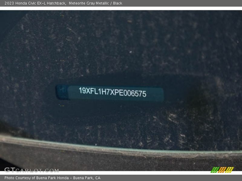 Meteorite Gray Metallic / Black 2023 Honda Civic EX-L Hatchback