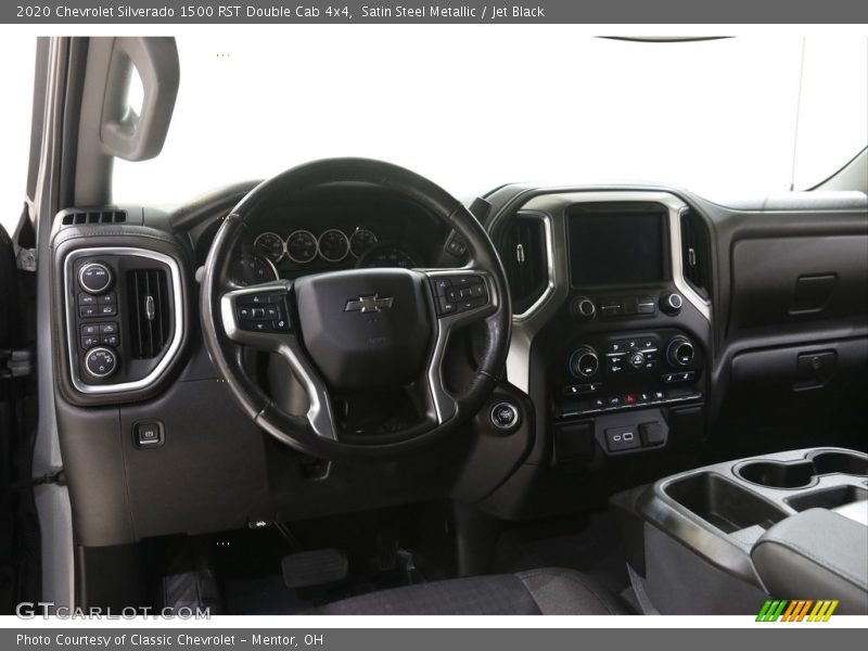 Satin Steel Metallic / Jet Black 2020 Chevrolet Silverado 1500 RST Double Cab 4x4