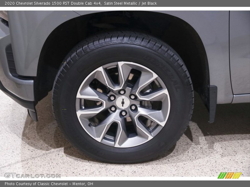 Satin Steel Metallic / Jet Black 2020 Chevrolet Silverado 1500 RST Double Cab 4x4