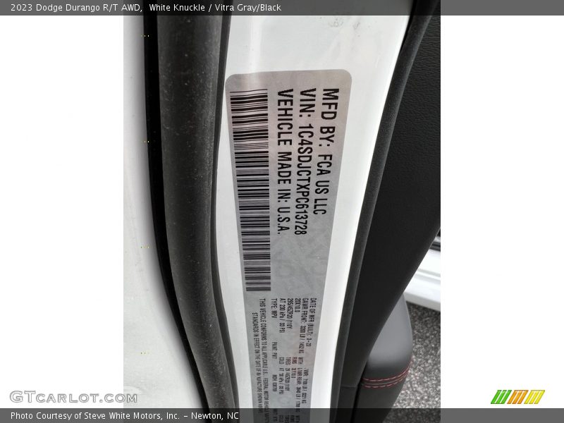 White Knuckle / Vitra Gray/Black 2023 Dodge Durango R/T AWD