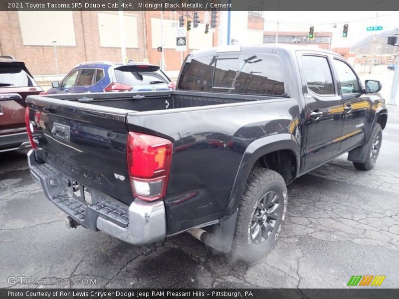 Midnight Black Metallic / Cement 2021 Toyota Tacoma SR5 Double Cab 4x4