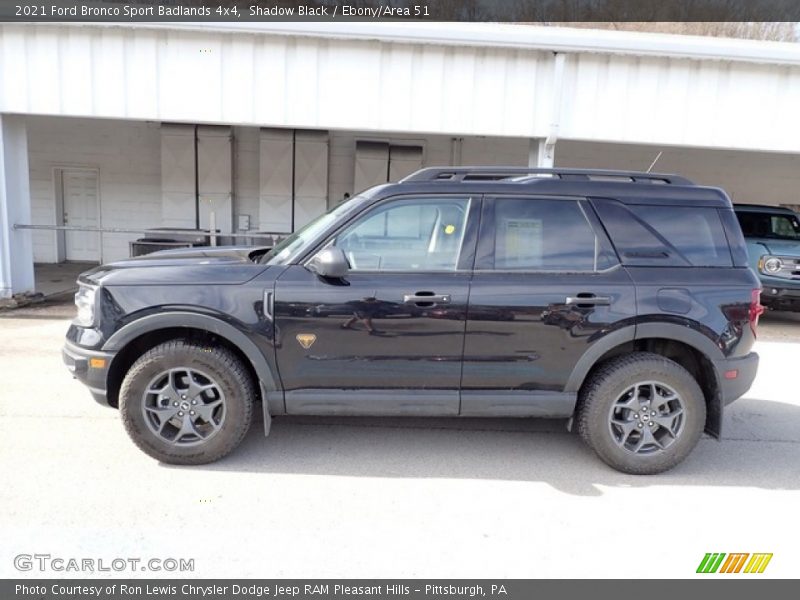 Shadow Black / Ebony/Area 51 2021 Ford Bronco Sport Badlands 4x4