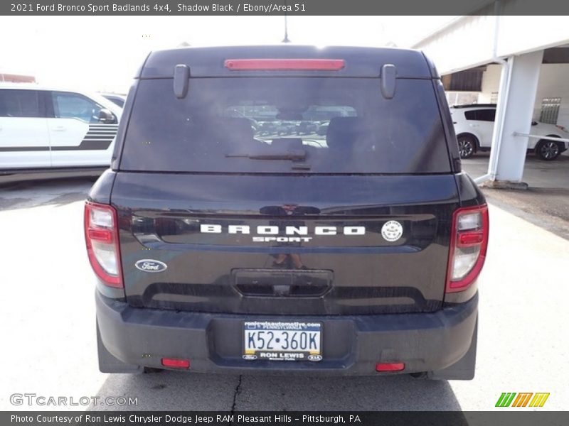 Shadow Black / Ebony/Area 51 2021 Ford Bronco Sport Badlands 4x4