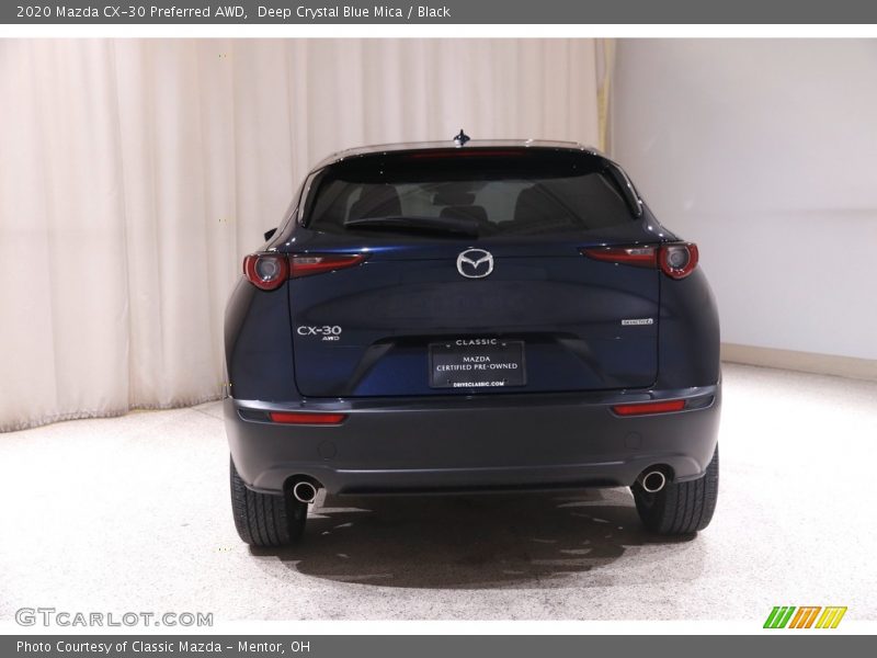 Deep Crystal Blue Mica / Black 2020 Mazda CX-30 Preferred AWD