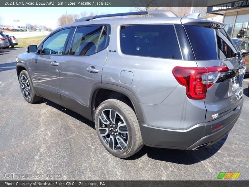 Satin Steel Metallic / Jet Black 2021 GMC Acadia SLE AWD