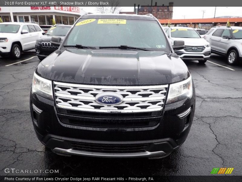 Shadow Black / Ebony Black 2018 Ford Explorer XLT 4WD