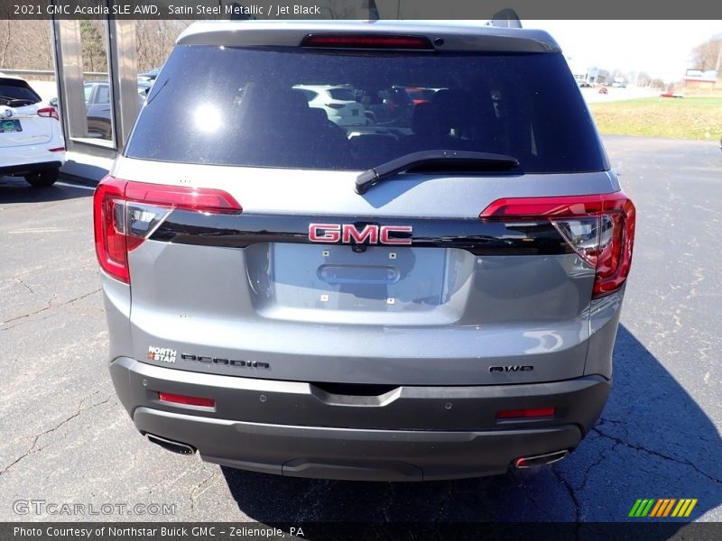 Satin Steel Metallic / Jet Black 2021 GMC Acadia SLE AWD