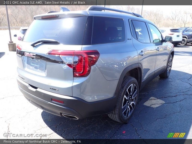 Satin Steel Metallic / Jet Black 2021 GMC Acadia SLE AWD