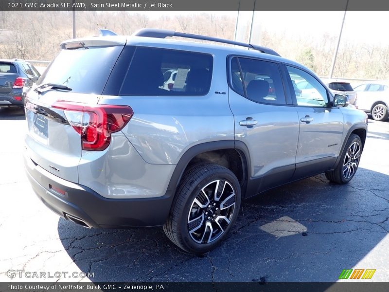 Satin Steel Metallic / Jet Black 2021 GMC Acadia SLE AWD