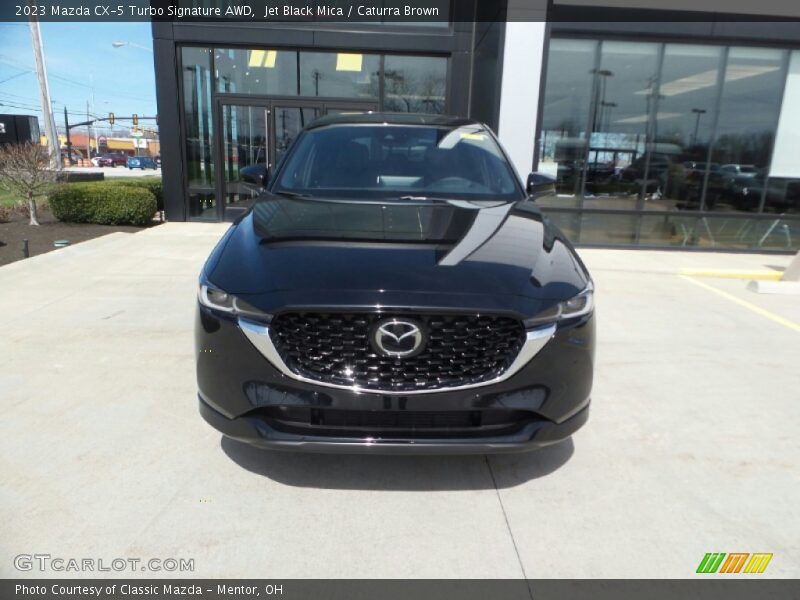 Jet Black Mica / Caturra Brown 2023 Mazda CX-5 Turbo Signature AWD