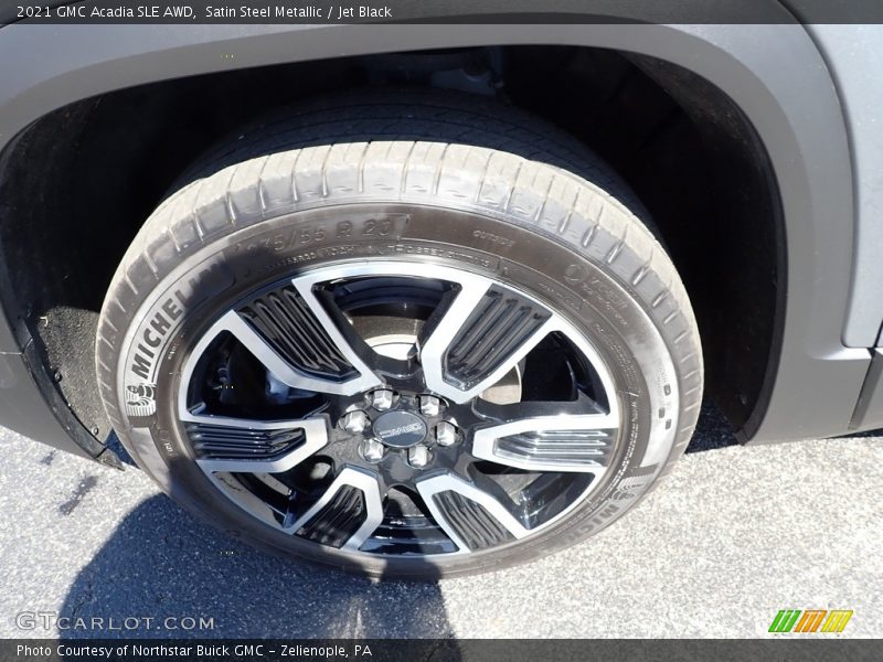 Satin Steel Metallic / Jet Black 2021 GMC Acadia SLE AWD