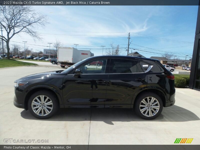 Jet Black Mica / Caturra Brown 2023 Mazda CX-5 Turbo Signature AWD