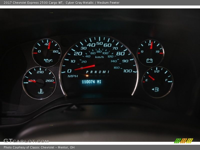 Cyber Gray Metallic / Medium Pewter 2017 Chevrolet Express 2500 Cargo WT