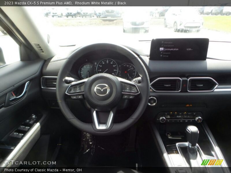 Rhodium White Metallic / Black 2023 Mazda CX-5 S Premium Plus AWD