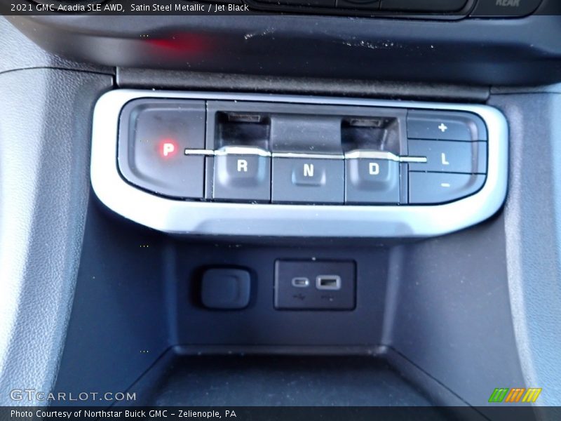 Satin Steel Metallic / Jet Black 2021 GMC Acadia SLE AWD