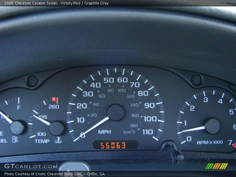 Victory Red / Graphite Gray 2005 Chevrolet Cavalier Sedan