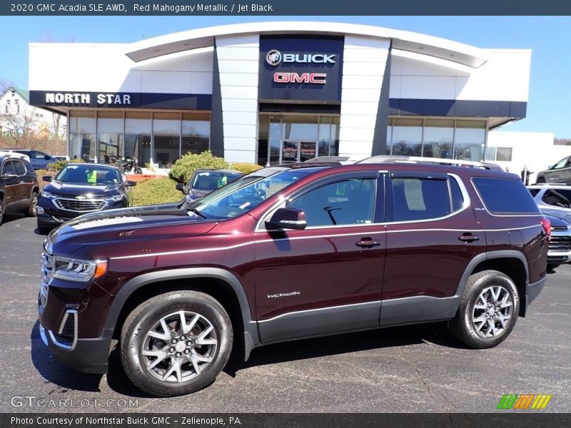 Red Mahogany Metallic / Jet Black 2020 GMC Acadia SLE AWD
