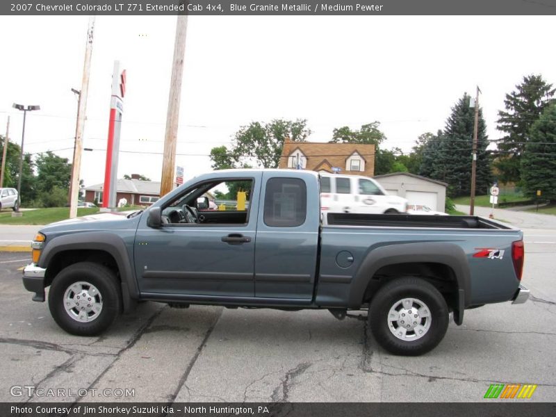 Blue Granite Metallic / Medium Pewter 2007 Chevrolet Colorado LT Z71 Extended Cab 4x4