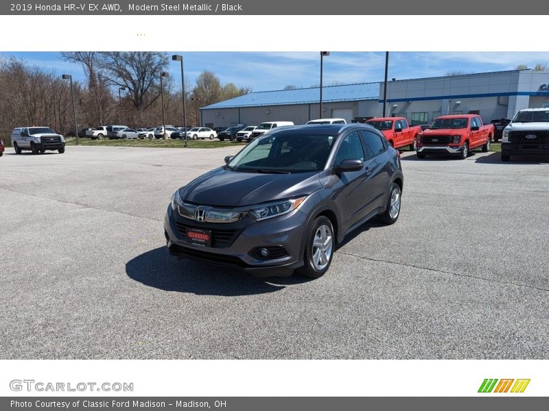 Modern Steel Metallic / Black 2019 Honda HR-V EX AWD