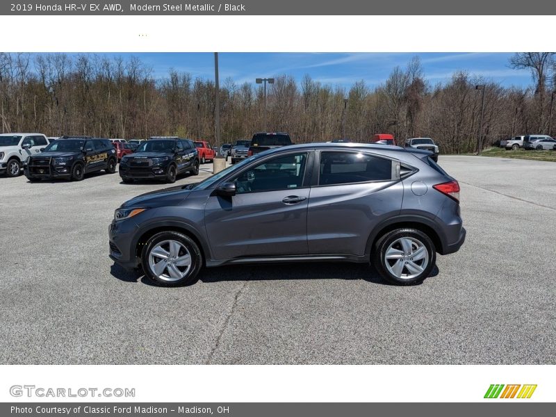 Modern Steel Metallic / Black 2019 Honda HR-V EX AWD