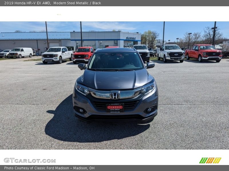 Modern Steel Metallic / Black 2019 Honda HR-V EX AWD