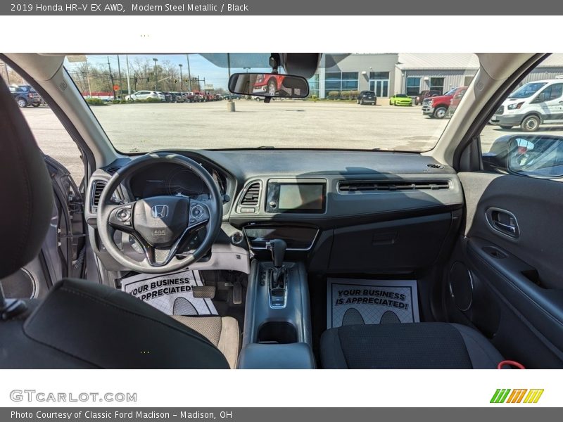 Modern Steel Metallic / Black 2019 Honda HR-V EX AWD