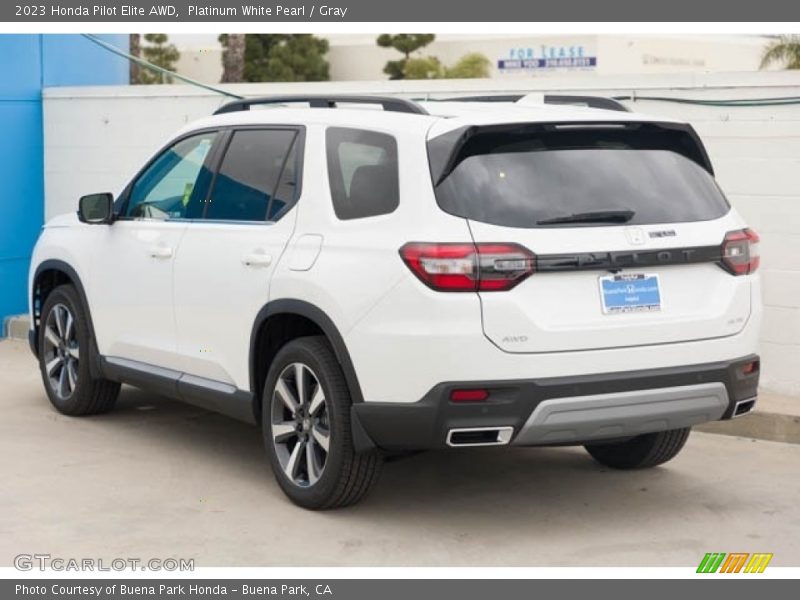 Platinum White Pearl / Gray 2023 Honda Pilot Elite AWD