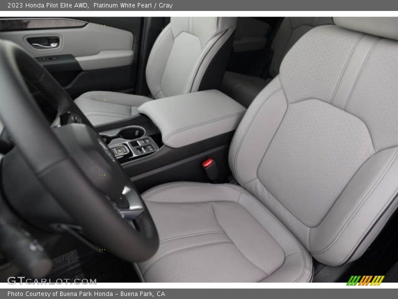 Platinum White Pearl / Gray 2023 Honda Pilot Elite AWD