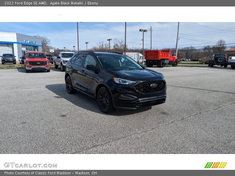 Agate Black Metallic / Ebony 2022 Ford Edge SE AWD