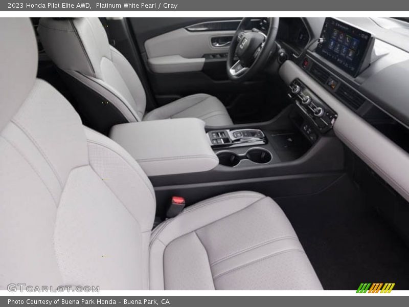Platinum White Pearl / Gray 2023 Honda Pilot Elite AWD