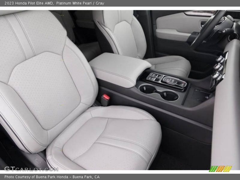 Platinum White Pearl / Gray 2023 Honda Pilot Elite AWD
