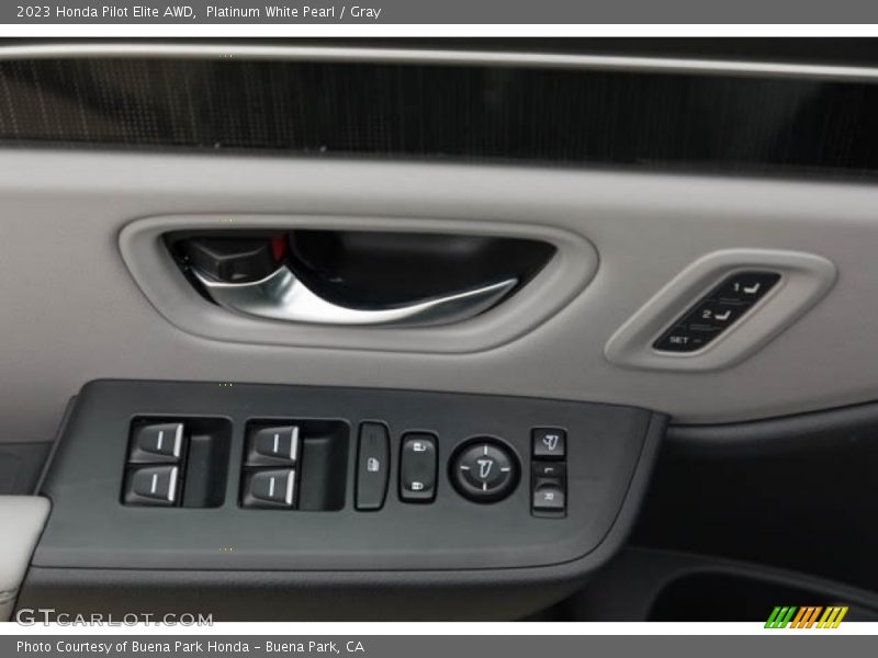 Platinum White Pearl / Gray 2023 Honda Pilot Elite AWD