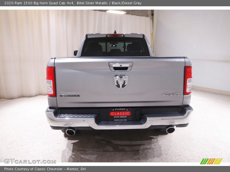 Billet Silver Metallic / Black/Diesel Gray 2020 Ram 1500 Big Horn Quad Cab 4x4