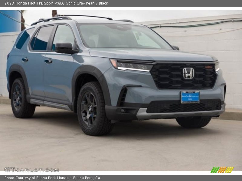 Sonic Gray Pearl / Black 2023 Honda Pilot TrailSport AWD
