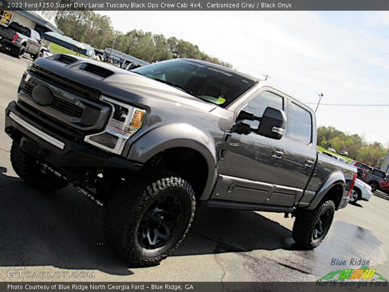 Carbonized Gray / Black Onyx 2022 Ford F250 Super Duty Lariat Tuscany Black Ops Crew Cab 4x4